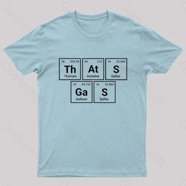 That’s Gas Nerd T-Shirt Light Blue / S