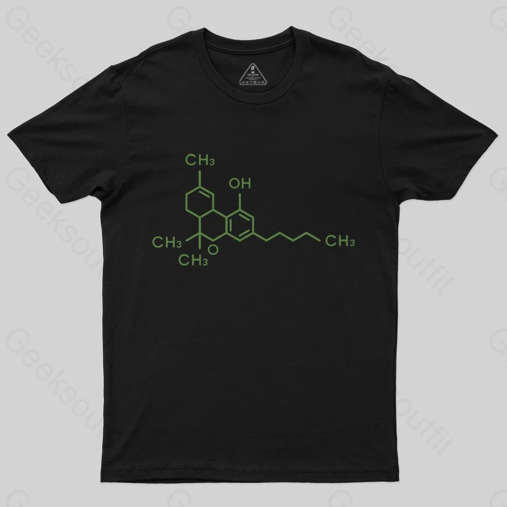 THC 420 Chemical Molecular Structure T-Shirt - Geeksoutfit