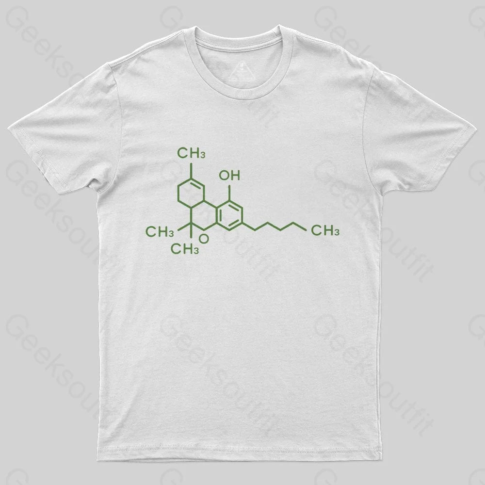 THC 420 Chemical Molecular Structure T-Shirt - Geeksoutfit