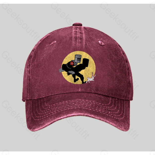 The Adventures Of The Black Knight Washed Vintage Baseball Cap Red