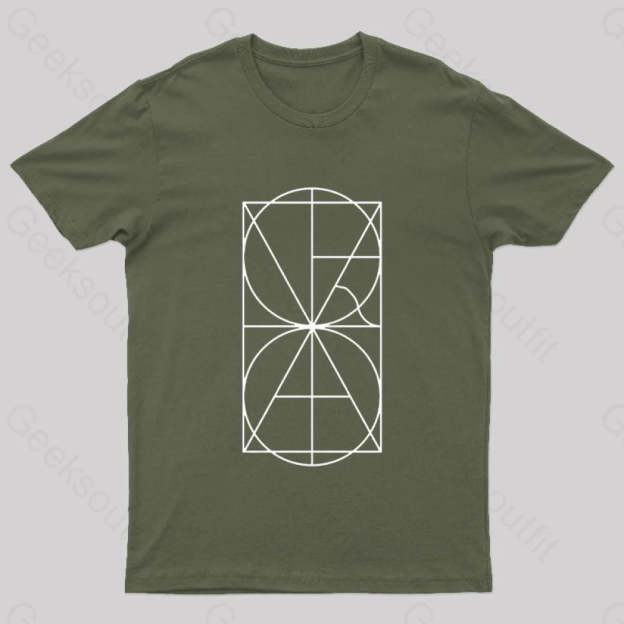 The Alphabet Monogram Nerd T-Shirt Army Green / S