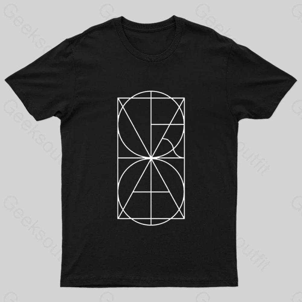 The Alphabet Monogram Nerd T-Shirt Black / S