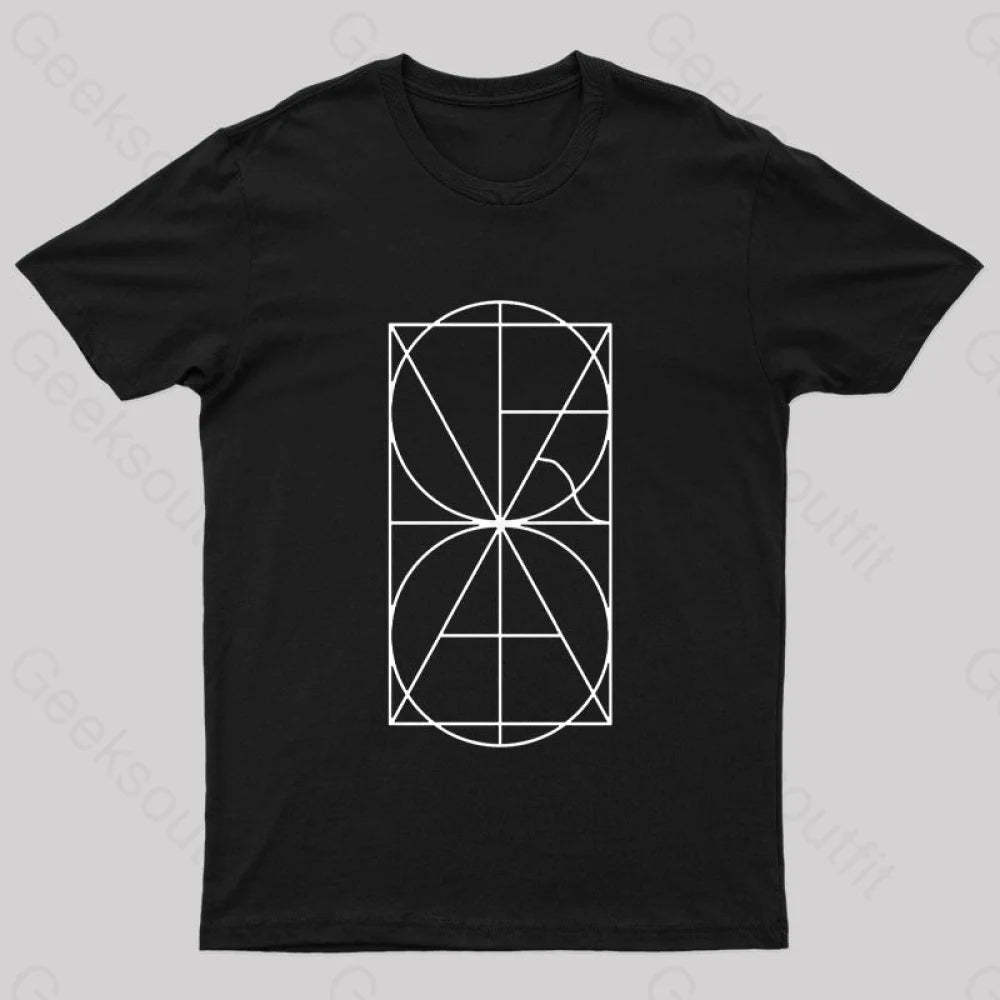 The Alphabet Monogram Nerd T-Shirt Black / S