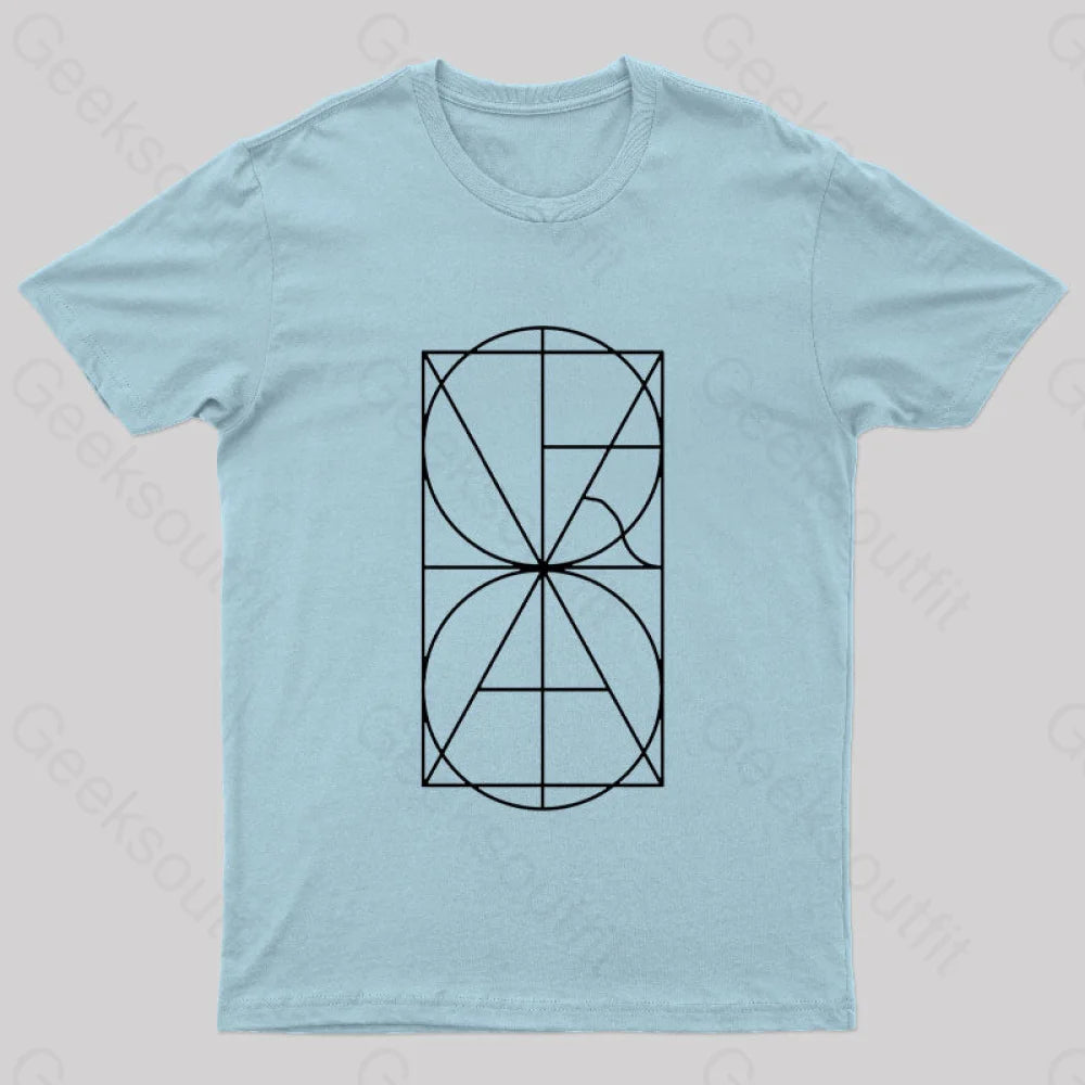 The Alphabet Monogram Nerd T-Shirt Light Blue / S