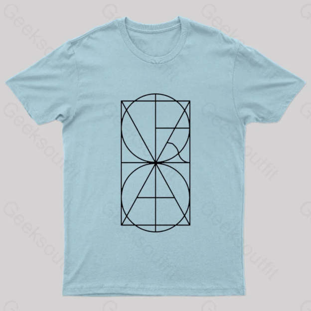 The Alphabet Monogram Nerd T-Shirt Light Blue / S