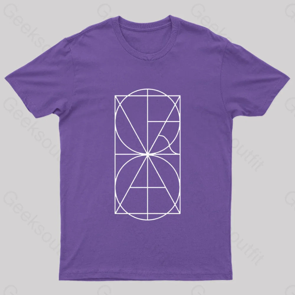 The Alphabet Monogram Nerd T-Shirt Purple / S