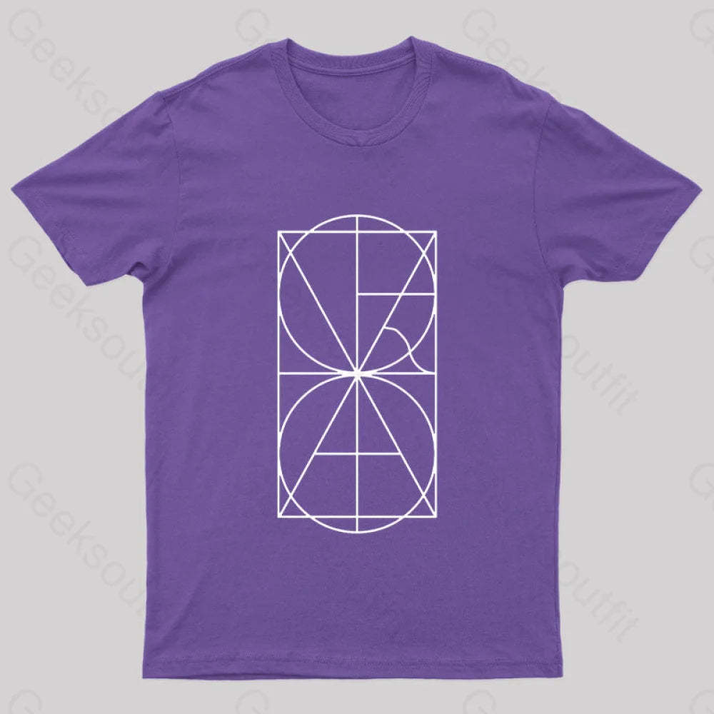 The Alphabet Monogram Nerd T-Shirt Purple / S