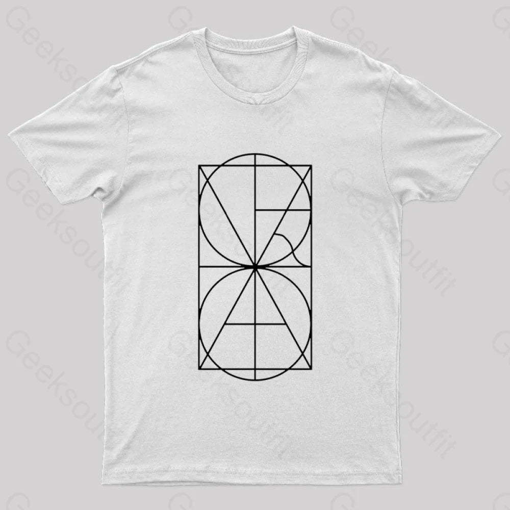 The Alphabet Monogram Nerd T-Shirt White / S