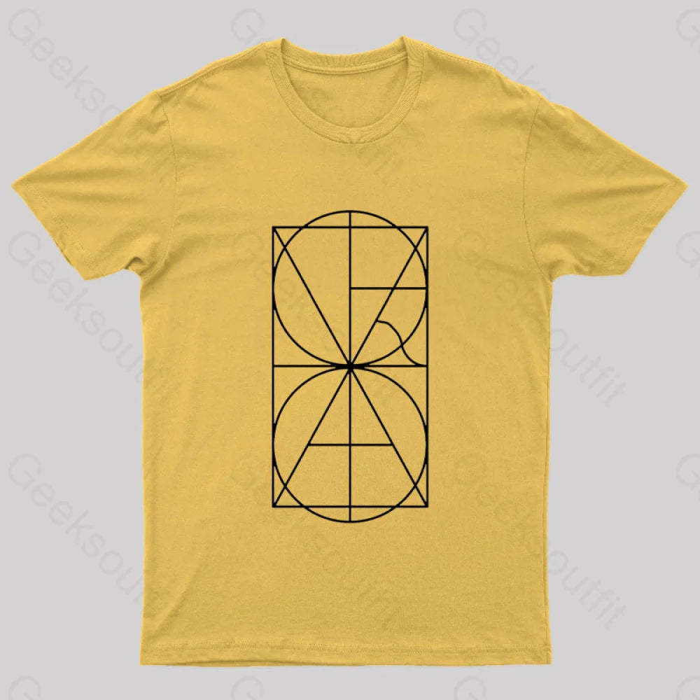 The Alphabet Monogram Nerd T-Shirt Yellow / S