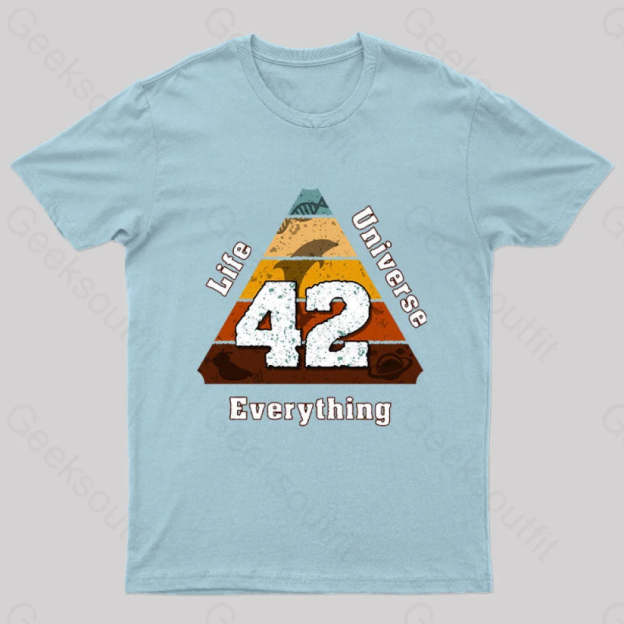 The Answer To Life Universe And Everything Is Simple Nerd T-Shirt Light Blue / S