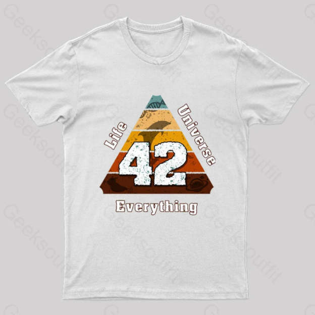 The Answer To Life Universe And Everything Is Simple Nerd T-Shirt White / S