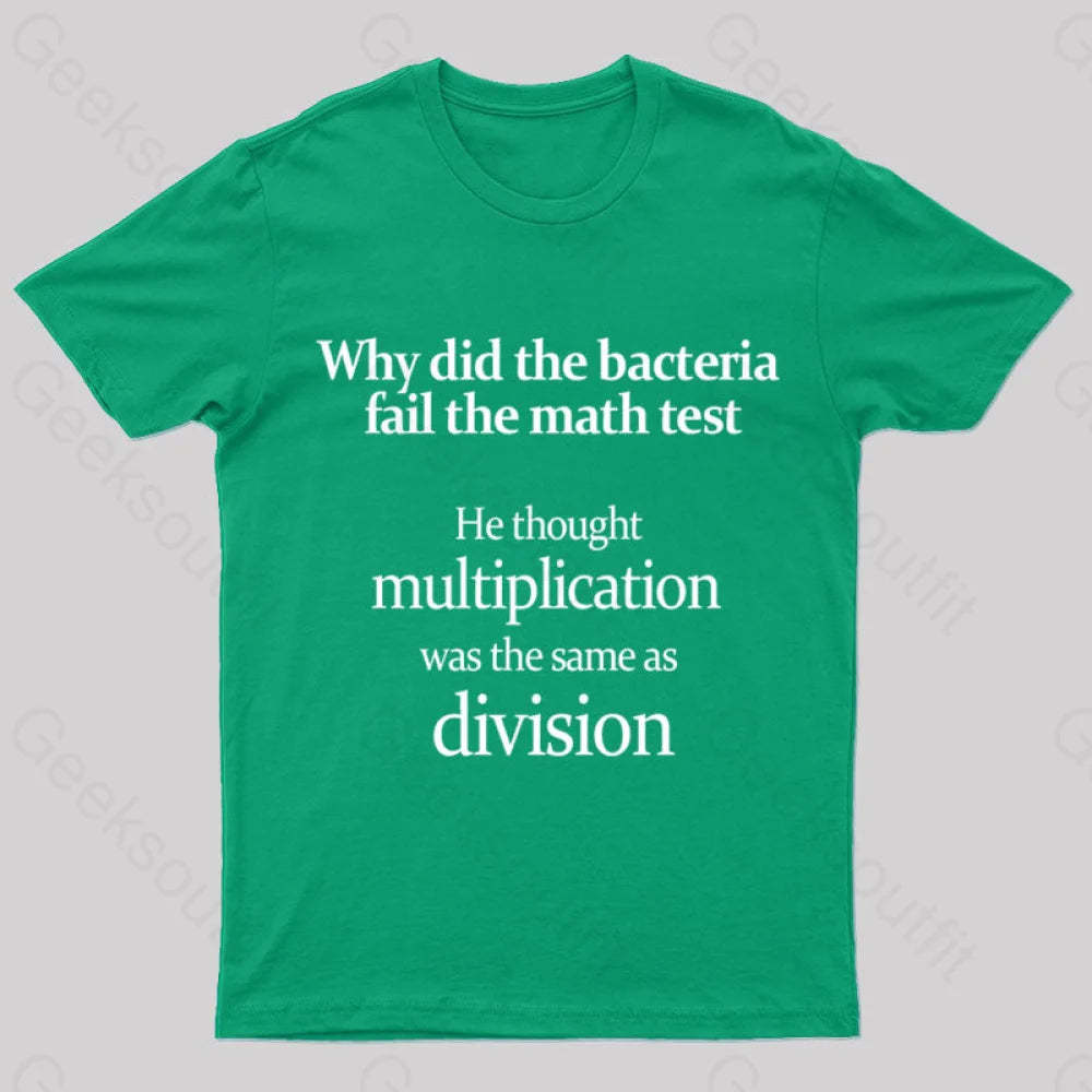 The Bacteria Fail Test Geek T-Shirt Green / S