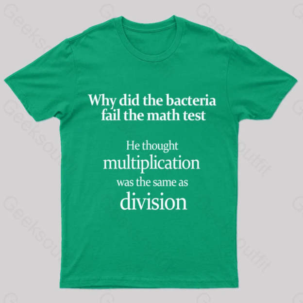 The Bacteria Fail Test Geek T-Shirt Green / S