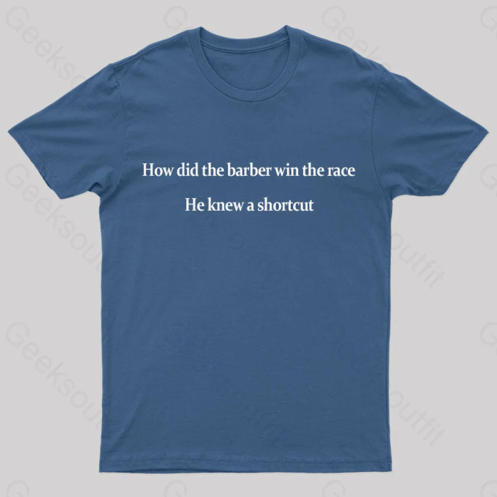 The Barber Win Race Geek T-Shirt Navy / S