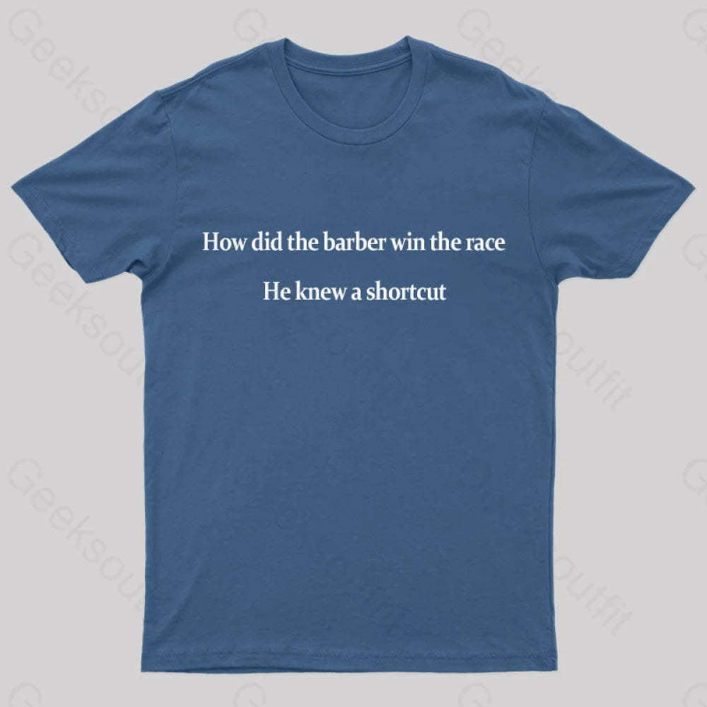 The Barber Win Race Geek T-Shirt Navy / S