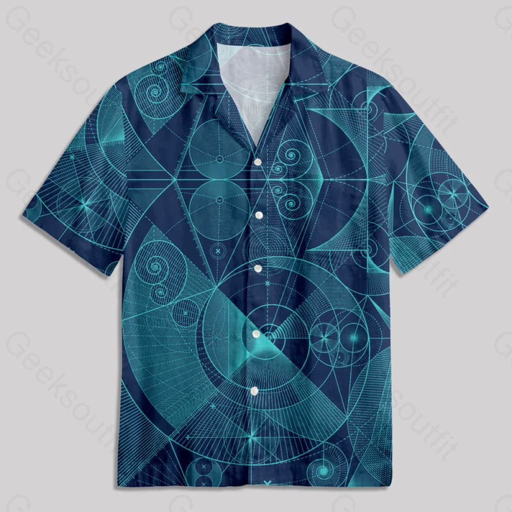 The Beauty Of Geometric Shapes Button Up Pocket Shirt Hawaiian / S Bus691 Yc