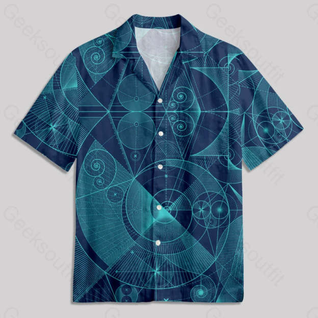 The Beauty Of Geometric Shapes Button Up Pocket Shirt Hawaiian / S Bus691 Yc