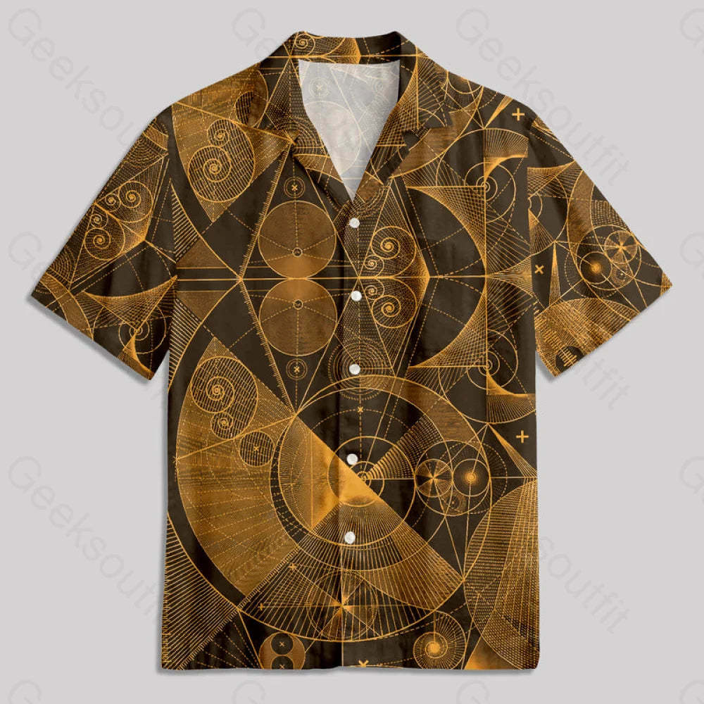 The Beauty Of Geometric Shapes Button Up Pocket Shirt Hawaiian / S Bus693 Yc