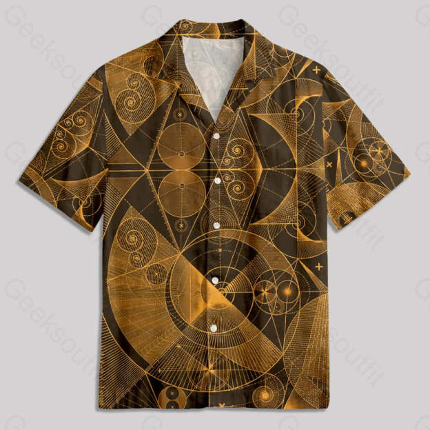 The Beauty Of Geometric Shapes Button Up Pocket Shirt Hawaiian / S Bus693 Yc