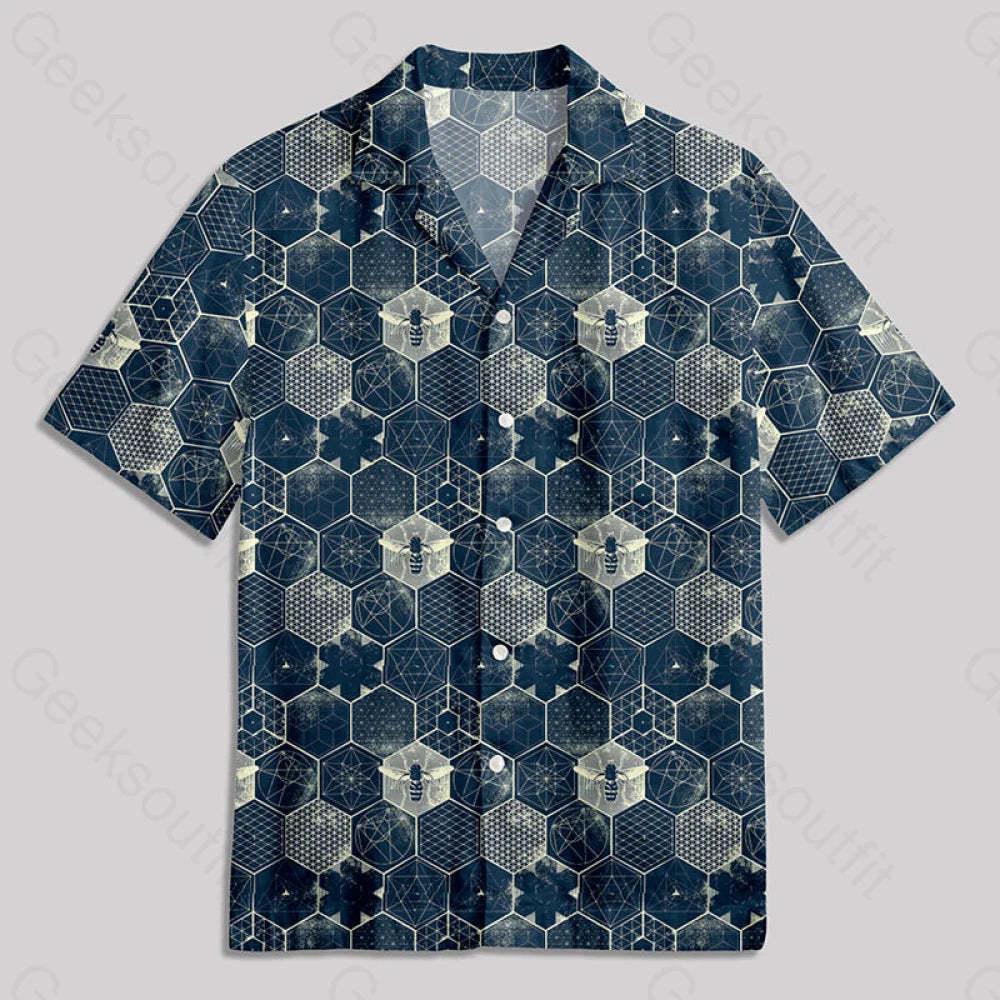 The Beauty Of Mathematics Geometric Figures Button Up Pocket Shirt Hawaiian / S Bus612 Yc