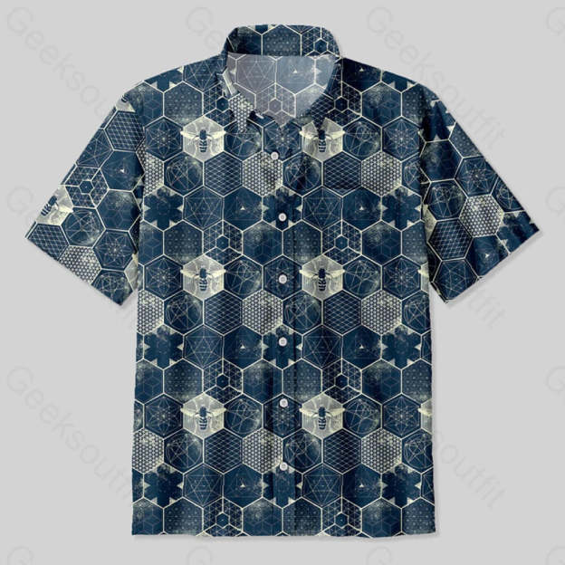 The Beauty Of Mathematics Geometric Figures Button Up Pocket Shirt Up / S Bus612 Yc