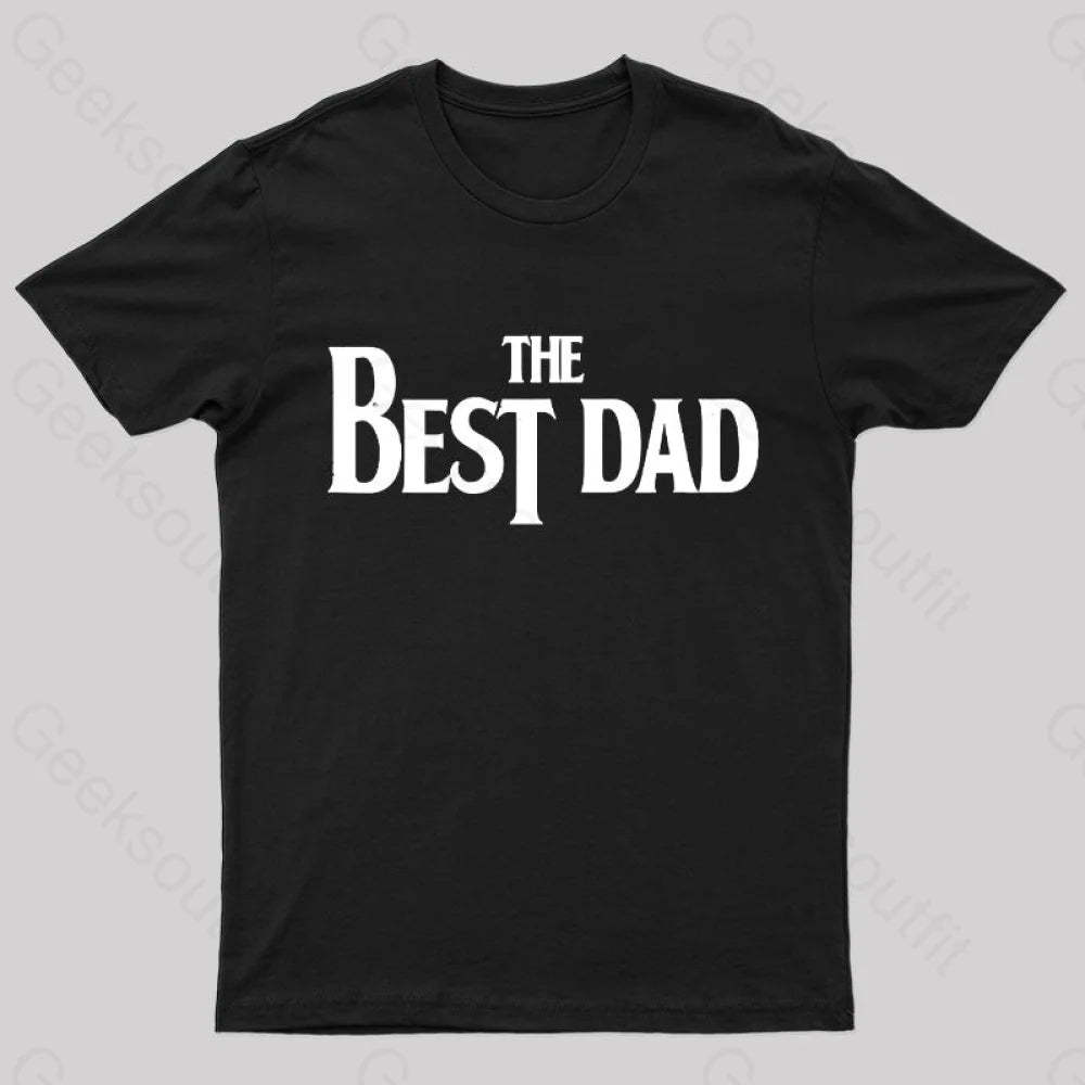 The Best Dad Nerd T-Shirt Black / S