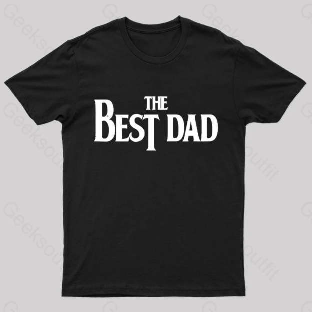 The Best Dad Nerd T-Shirt Black / S