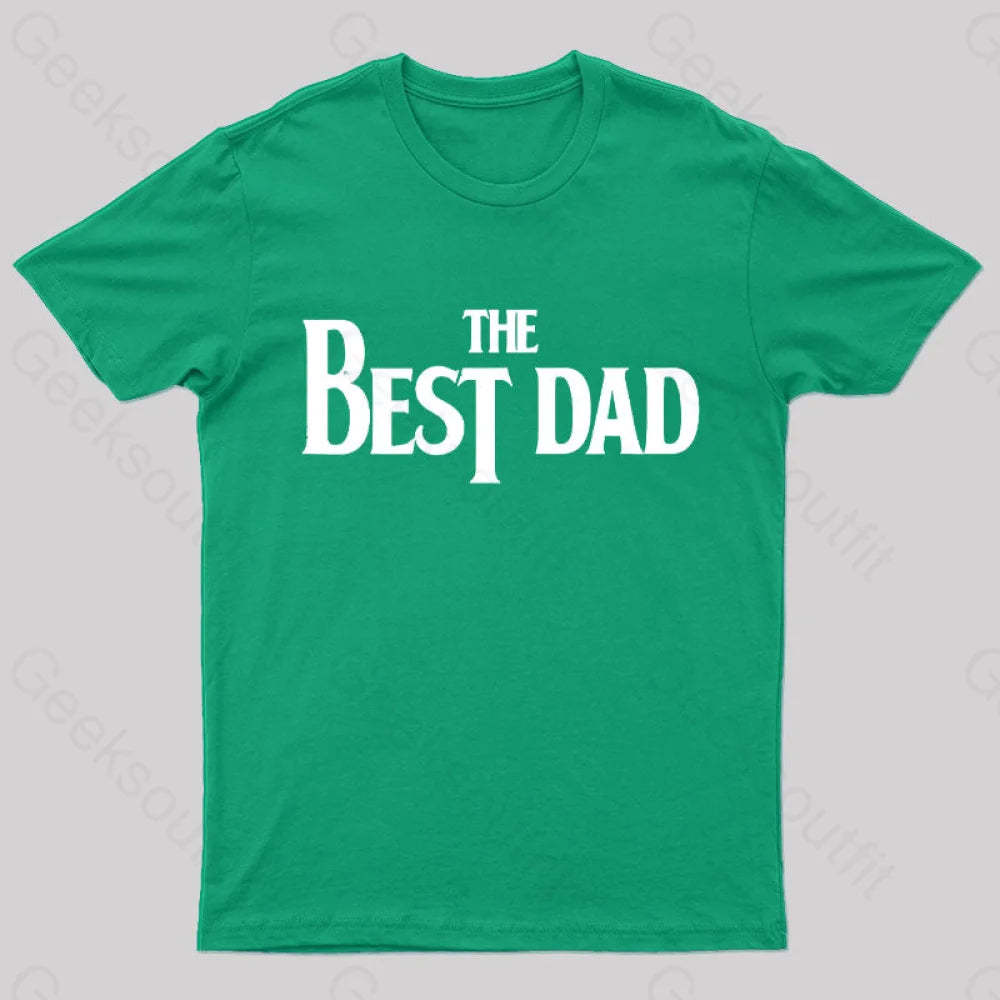 The Best Dad Nerd T-Shirt Green / S