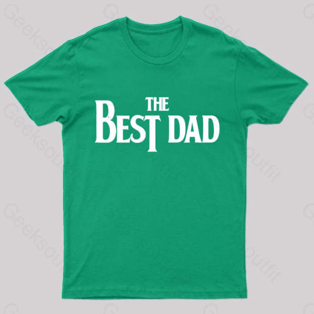 The Best Dad Nerd T-Shirt Green / S