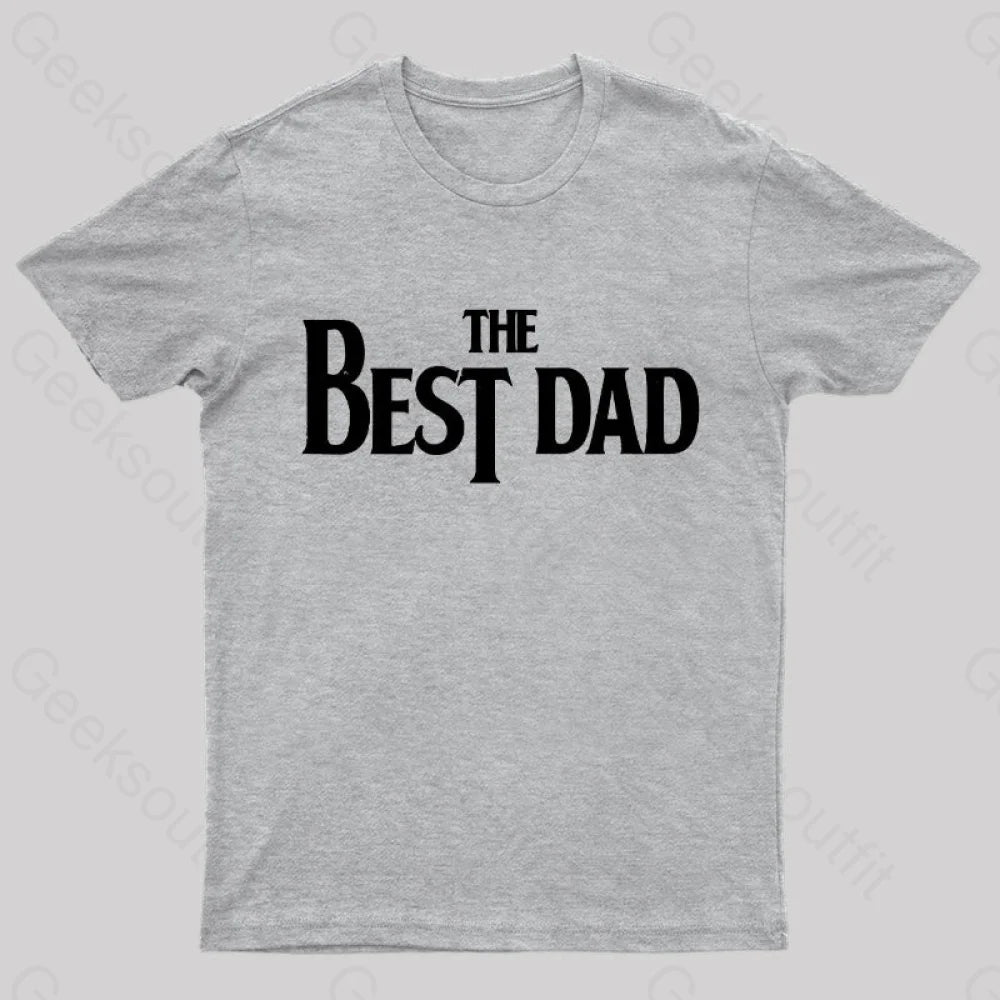 The Best Dad Nerd T-Shirt Grey / S