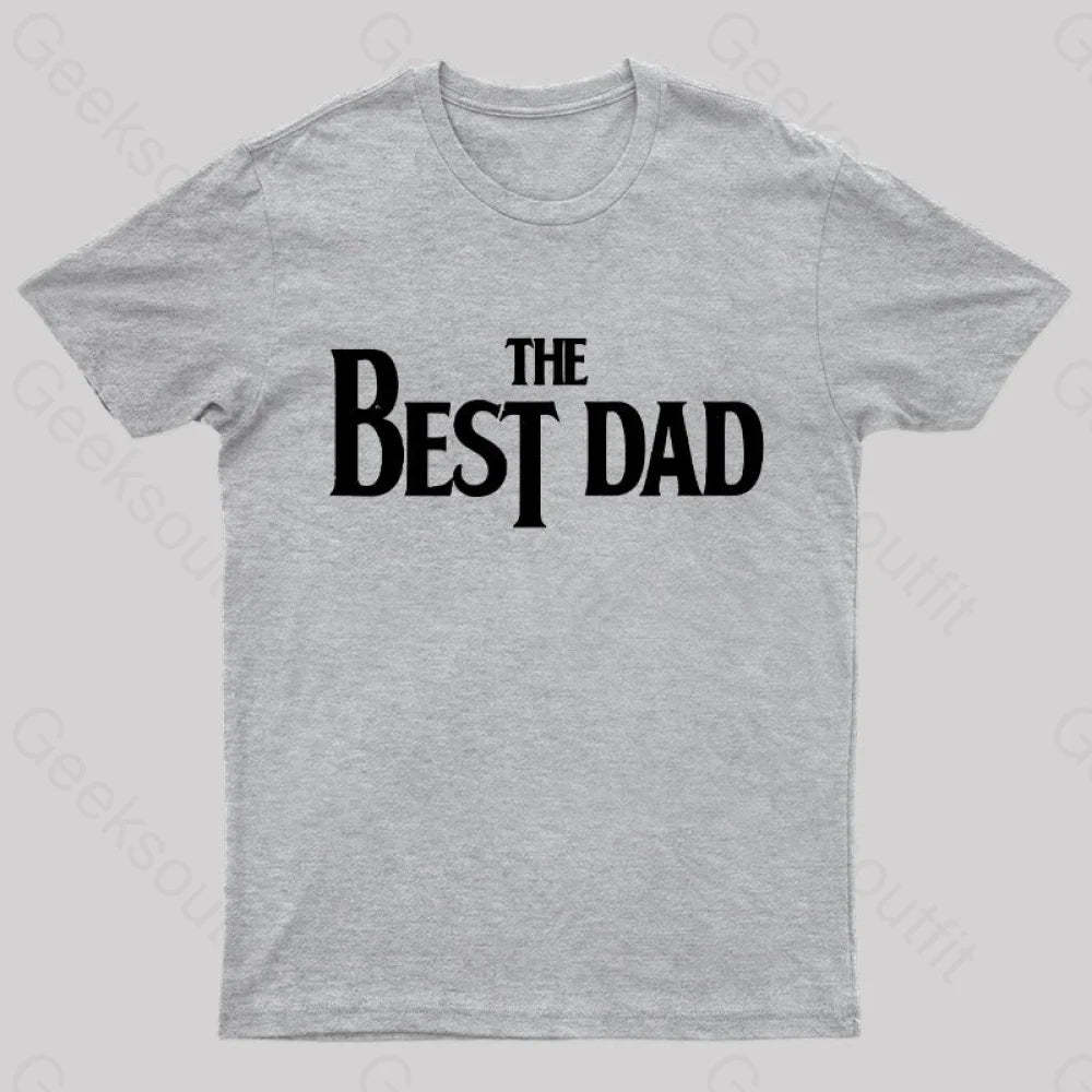 The Best Dad Nerd T-Shirt Grey / S
