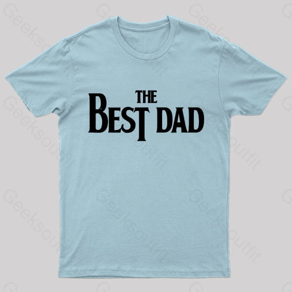 The Best Dad Nerd T-Shirt Light Blue / S