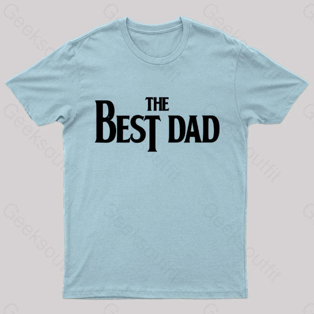 The Best Dad Nerd T-Shirt Light Blue / S
