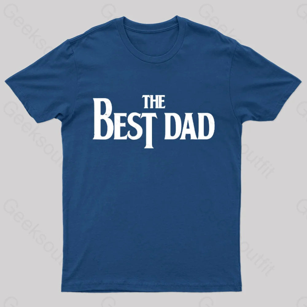 The Best Dad Nerd T-Shirt Navy / S