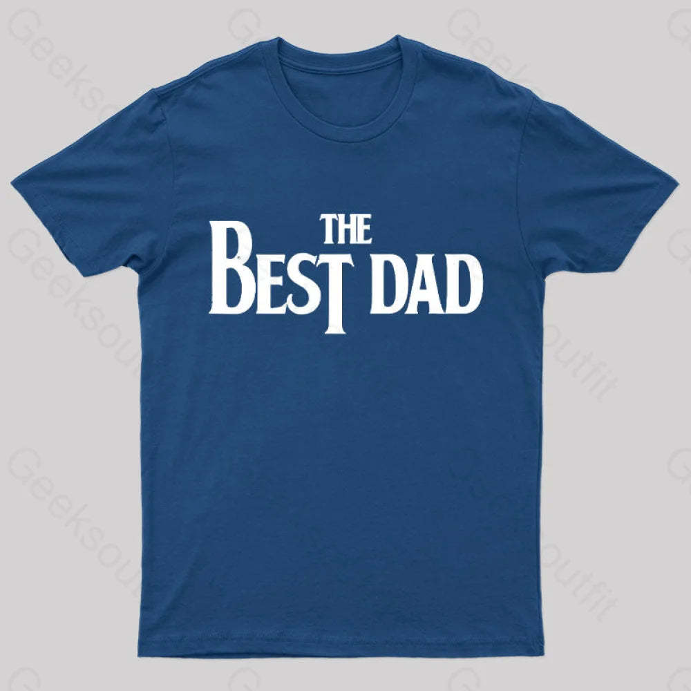 The Best Dad Nerd T-Shirt Navy / S
