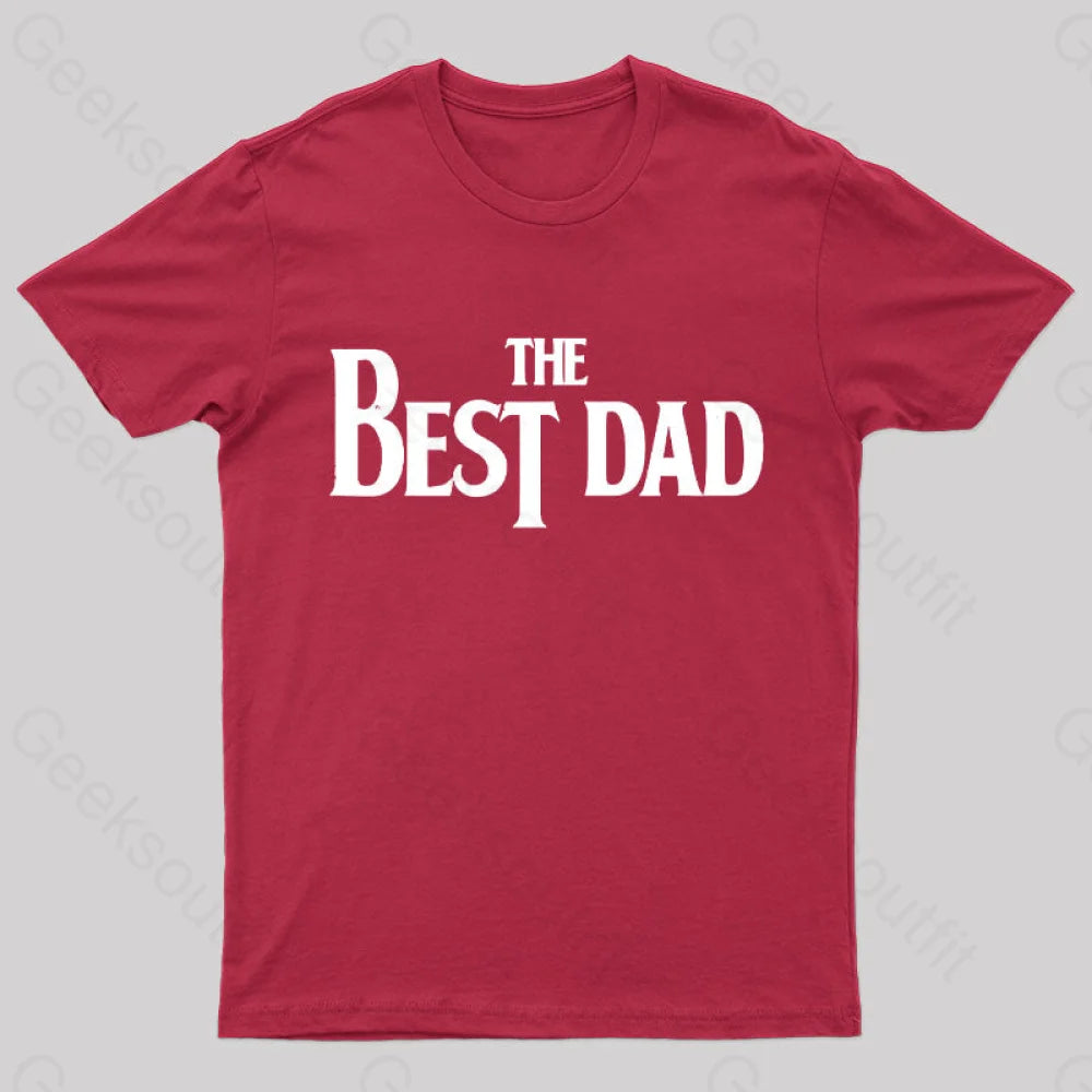 The Best Dad Nerd T-Shirt Red / S