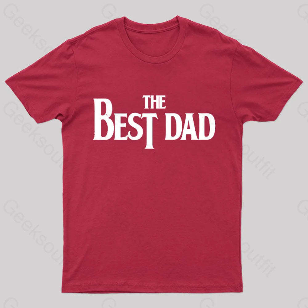 The Best Dad Nerd T-Shirt Red / S