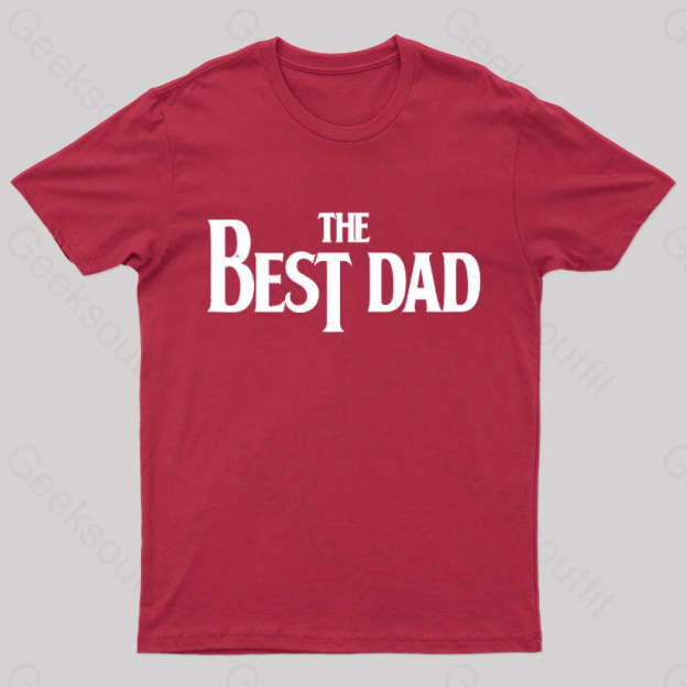 The Best Dad Nerd T-Shirt Red / S