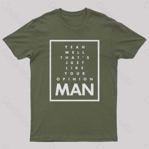 The Big Lebowski Man Geek T-Shirt Army Green / S