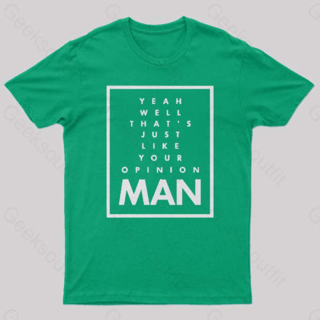 The Big Lebowski Man Geek T-Shirt Green / S