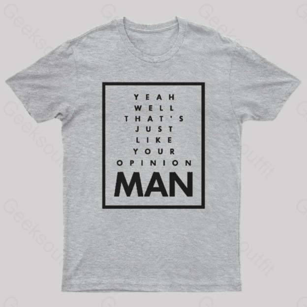 The Big Lebowski Man Geek T-Shirt Grey / S