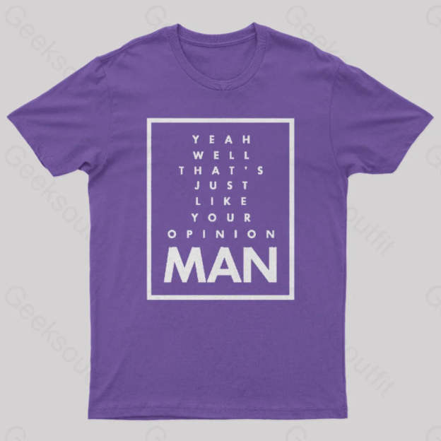 The Big Lebowski Man Geek T-Shirt Purple / S
