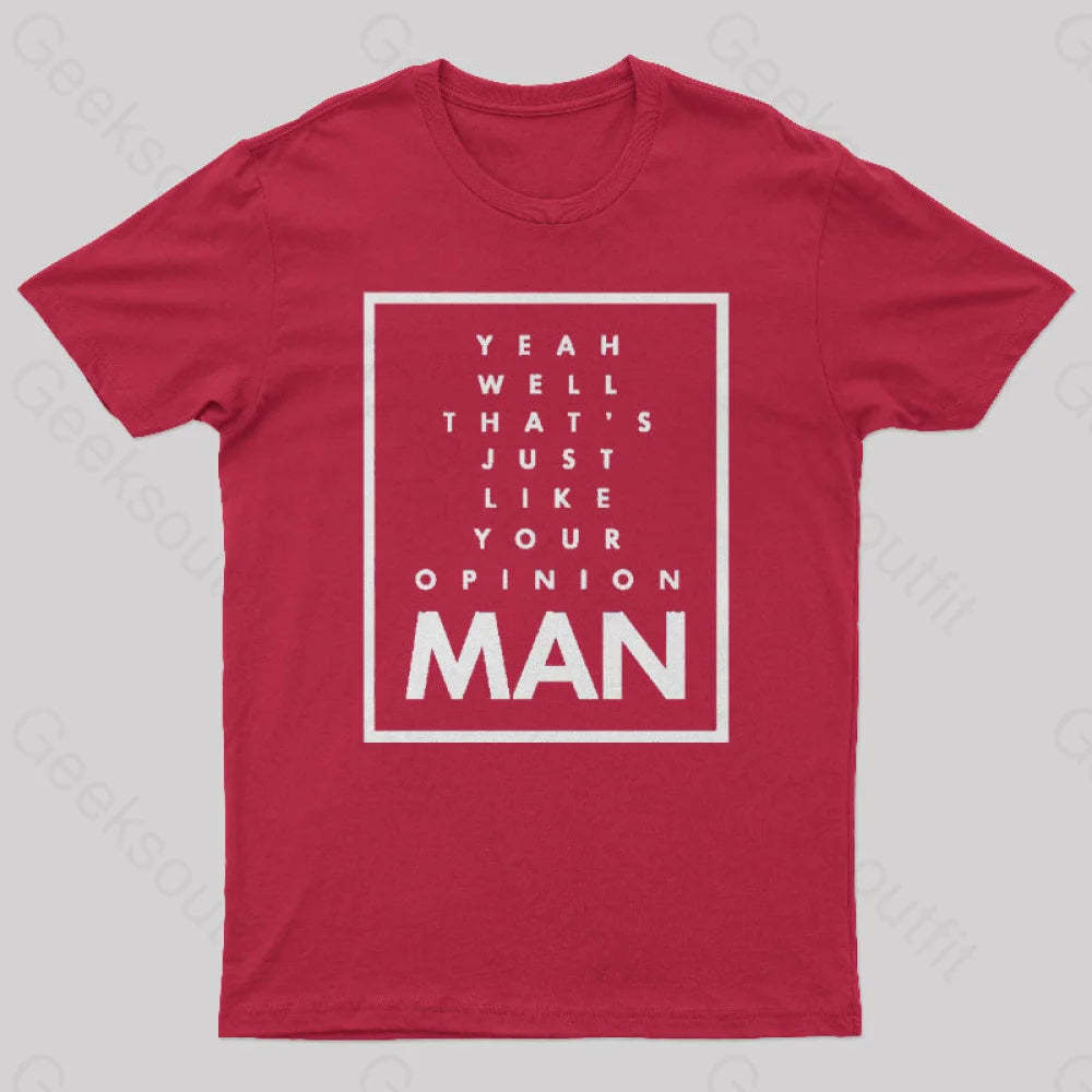 The Big Lebowski Man Geek T-Shirt Red / S