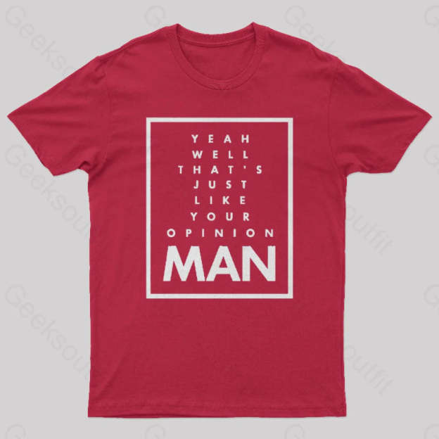 The Big Lebowski Man Geek T-Shirt Red / S