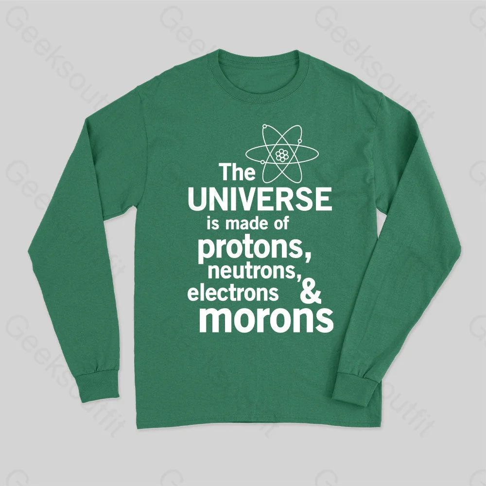 The Composition Of The Universe Science Long Sleeve T-Shirt Green / S