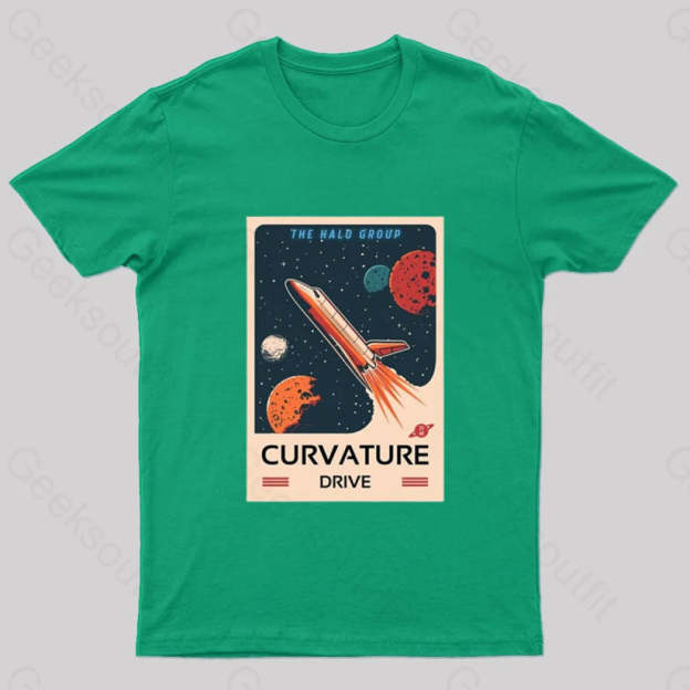 The Curvature Drive Nerd T-Shirt Green / S