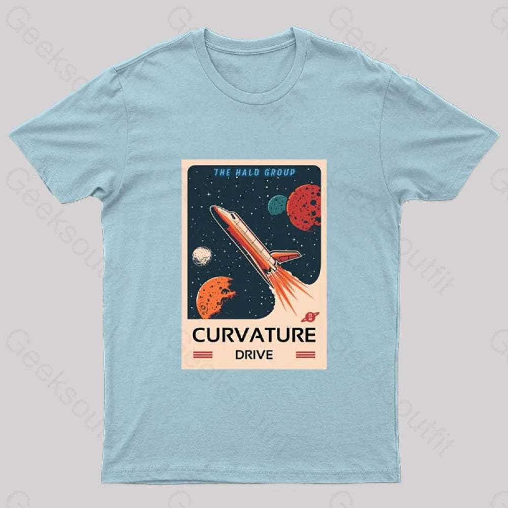 The Curvature Drive Nerd T-Shirt Light Blue / S