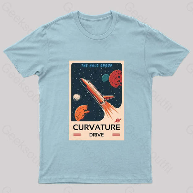 The Curvature Drive Nerd T-Shirt Light Blue / S