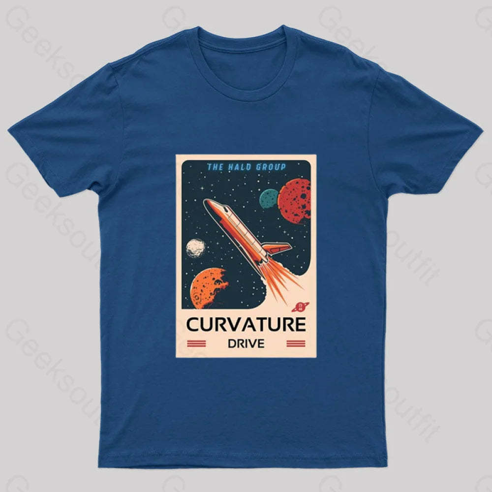 The Curvature Drive Nerd T-Shirt Navy / S