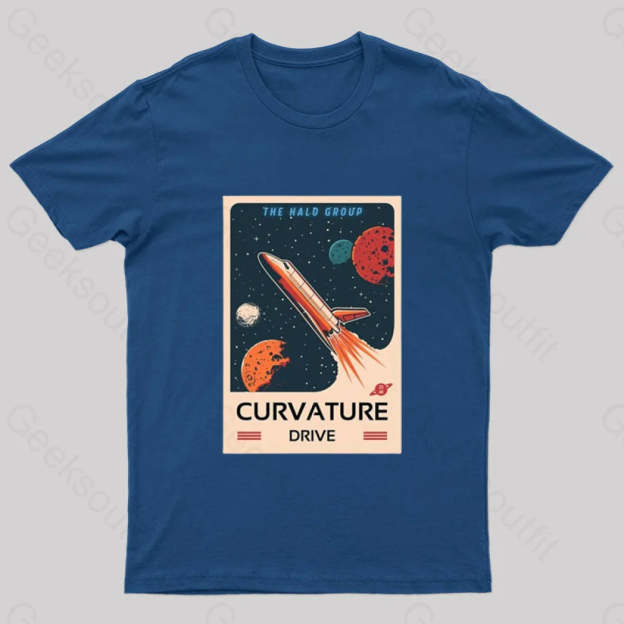 The Curvature Drive Nerd T-Shirt Navy / S